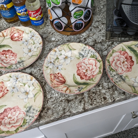 222 Fifth Desiree set of 4 Salad plates - Picture 2 of 6